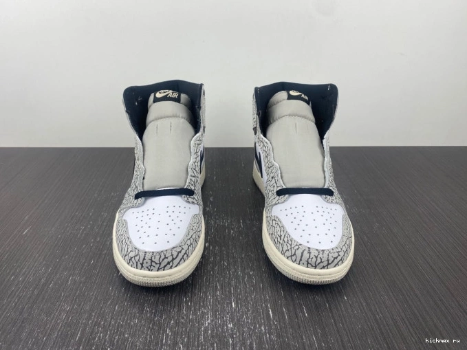 Cheap MAX White Jordan 1 High OG DZ5485-052 Air Cement 0711
